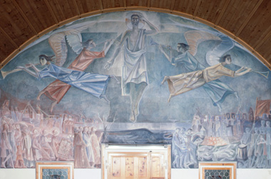 Wandbild, Kapelle Göscheneralp