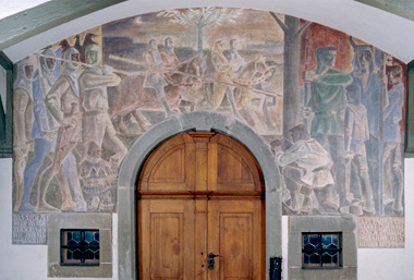 Wandbild, Schlachtkapelle Morgarten